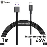 Cablu Baseus CATYS-B01 USB - Tip C 1m 66W 6A PD2.0 negru