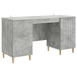 vidaXL Birou cu raft Gri Beton 142,5 x 50 x 75 cm Lemn prelucrat 3414597