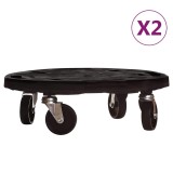Cumpara ieftin Carucioare de plante cu roti 2 buc. negru diametru 40 cm 275 kg