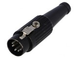 Mufă DIN 5 PIN 180&deg; drept pe cablu 34V