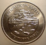 J.215 JERSEY ELIZABETH II SILVER JUBILEE 25 PENCE 1977 XF/AUNC, Europa, Cupru-Nichel