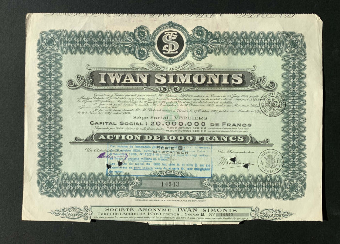 Iwan Simonis - Actiuni - Franta - 1949