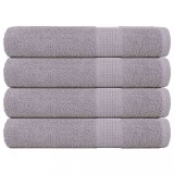 VidaXL Prosoape pentru saună 4 buc Gri 80x200 cm 360 g/m&sup2; 100% bumbac