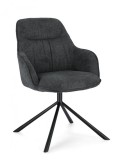 Cumpara ieftin Set 2 fotolii otel negru textil gri antracit 59x65x86 cm