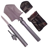 Lopata multifunctionala IdeallStore&reg;, Hunting Society, 8 in 1, otel inoxidabil, 62 cm, argintiu