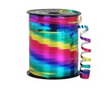 Banda holografica decorativa, multicolor, 90 m x 5 mm, Lean 20999
