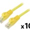 Cablaj Patch cord U/UTP 6 litat CCA PVC galben 1m 26AWG