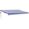 Copertina retractabila automata, albastru si alb, 4,5x3 m