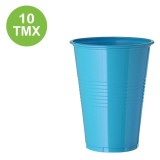 Set 10 Pahare din Plastic Turcoaz, 480 ml, de Unica Folosinta, CMCLASS
