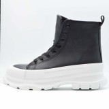 Ghete Dama MBrands cu talpa flexibila, Hi Top, culoare negru, material impermeabil 41