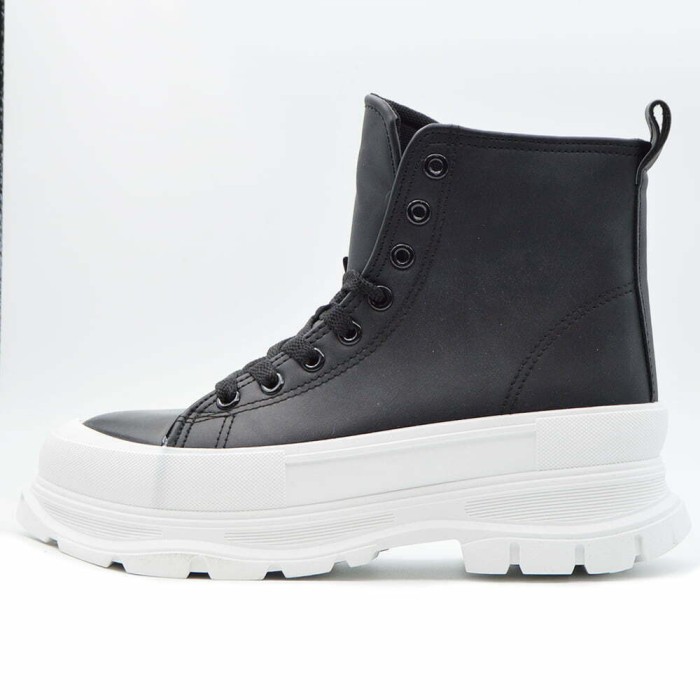Ghete Dama MBrands cu talpa flexibila, Hi Top, culoare negru, material impermeabil 41
