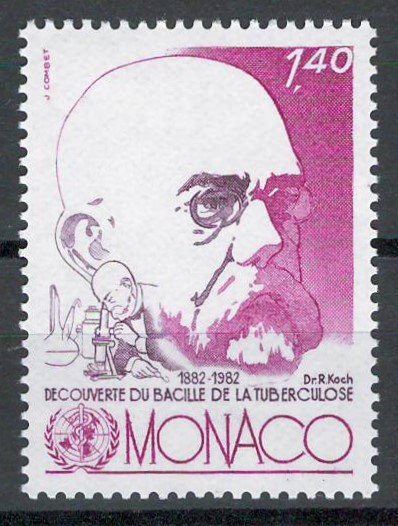 Monaco 1982 Mi 1537 MNH - 100 ani de la descoperirea tuberculozei de Robert Koch