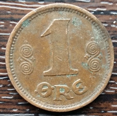 (M86) MONEDA DANEMARCA - 1 ORE 1917, MAI RARA foto