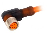 Conector M8 5m Mamă 4 PIN 90&deg; cu Cabluri