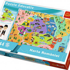 PUZZLE TREFL EDUCATIONAL 44 CU HARTA ROMANIEI