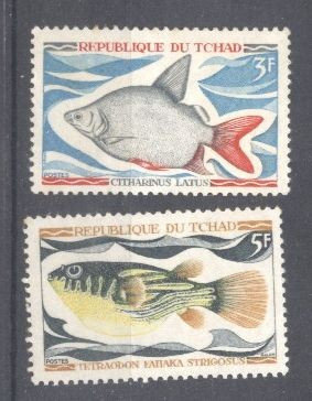 Tchad 1969 Fish, MNH AE.184 foto