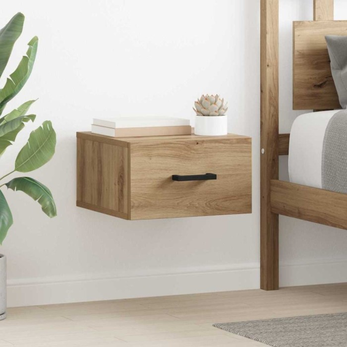 vidaXL Dulap de noapte stejar artizanal 35 x 35 x 20 cm Lemn compozit 882369