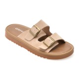 Papuci GRYXX bej, 12504, din piele intoarsa