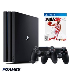Consola Sony Playstation 4 Pro Ps4 1tb + Doua Controllere + Nba 2k21 PlayStation 4, Second-Hand