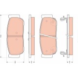 Placute frana Ssangyong Rodius I, Rodius 2 Van (Ca1), Rodius Ii, 2.7 XDI, 2.7 Xdi 4WD, 3.2, 3.2 4WD, e-XDi, e-XDi 4WD, 2.0 xdi, 2.0 Xdi 4WD, 2.2 Xdi,, Trw