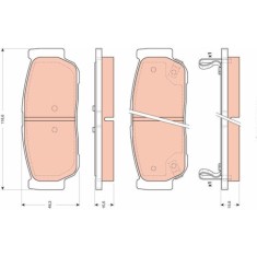 Placute frana Ssangyong Rodius I, Rodius 2 Van (Ca1), Rodius Ii, 2.7 XDI, 2.7 Xdi 4WD, 3.2, 3.2 4WD, e-XDi, e-XDi 4WD, 2.0 xdi, 2.0 Xdi 4WD, 2.2 Xdi,