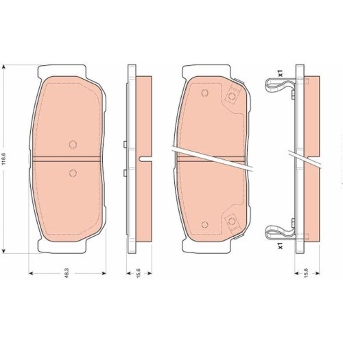 Placute frana Ssangyong Rodius I, Rodius 2 Van (Ca1), Rodius Ii, 2.7 XDI, 2.7 Xdi 4WD, 3.2, 3.2 4WD, e-XDi, e-XDi 4WD, 2.0 xdi, 2.0 Xdi 4WD, 2.2 Xdi,