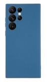 Husa din silicon X-Level compatibila cu Samsung Galaxy S23 Ultra, silk touch, interior din catifea, Albastru