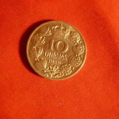 Moneda 10 Dinari 1938 Yugoslavia Rege Petru II ,Ni ,cal.NC