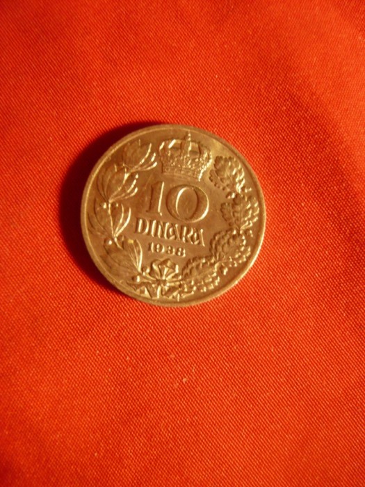 Moneda 10 Dinari 1938 Yugoslavia Rege Petru II ,Ni ,cal.NC