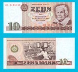 Germania RDG (p#28) 10 Mark 1971 UNC &#039;Zetkin&#039; serie: BL 0366785