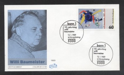 Germany 1989 Baumeister painting FDC K.267 foto