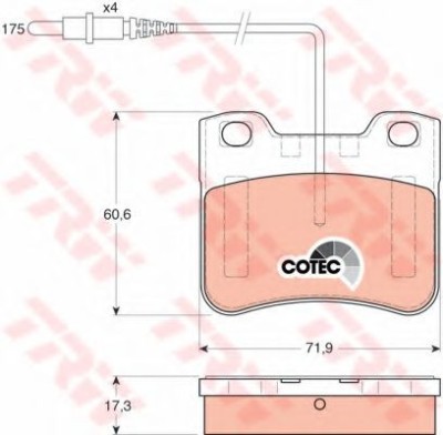 Set placute frana,frana disc PEUGEOT 106 II (1) (1996 - 2016) TRW GDB1031 foto