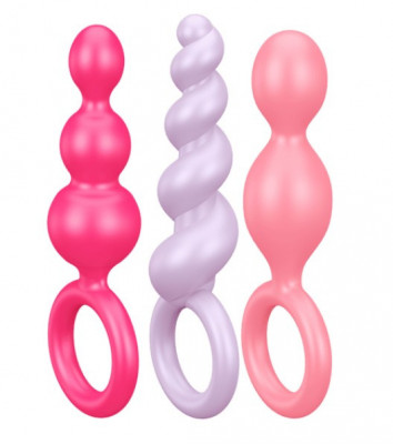 Set 3 Dopuri Anale Satisfyer Silicone Mix Culori foto