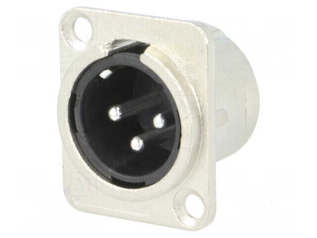 Conector XLR soclu tată PIN 3 lipire aurit din argint metal