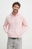 Karl Lagerfeld bluza barbati, culoarea roz, cu glugă, cu imprimeu, 542900.705000