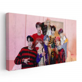 Tablou afis BTS formatie de muzica 2401 Tablou canvas pe panza CU RAMA 70x140 cm