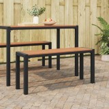VidaXL Bancă de grădină Maro 100 x 28 x 45cm Oțel 42001772