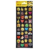 Autocolante cu Emoji și Emoticons, 42 buc, Multicolore, CMCLASS