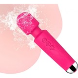 Vibrator Stimulator Haooy, Viteza Reglabila, 20 de Programe Vibratii, 8 Trepte de Viteza, Roz#