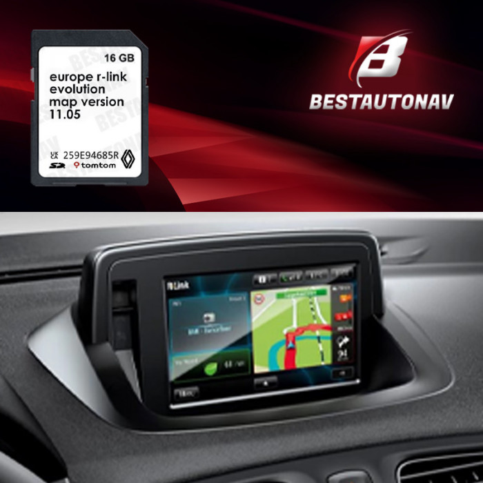 Card navigatie Tomtom R-LINK Europa 2023 pentru Renault Scenic 3 (2014&ndash;2016)