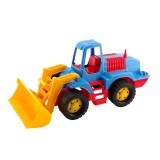 Buldozer de jucarie cu cupa mobila, 32x17x14 cm, multicolor, 3 ani +, Oem