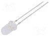 Dioda LED, 5mm, alba, 4200...5800mcd, 20mA, 2,9...3,4V, OPTOSUPPLY - OSWWD251A5A