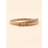 Cumpara ieftin Curea minimalista culoare caisa - 986639