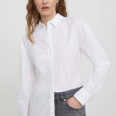 HUGO cămașă femei, culoarea alb, cu guler clasic, regular 50508203