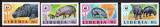 LIBERIA 1984, Fauna - WWF, serie neuzata, MNH, Nestampilat