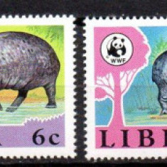 LIBERIA 1984, Fauna - WWF, serie neuzata, MNH