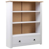vidaXL Bibliotecă, alb, 80x35x110 cm, lemn masiv de pin, gama Panama 282669