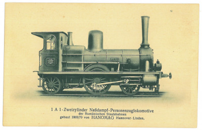 2137 - LOCOMOTIVE, Romania - old postcard - unused foto