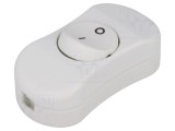 Rocker Switch SPST 2 ON-OFF 3A/250VAC Alb fără R13-901-AC 50m&Omega;
