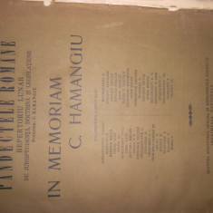 Pandectele roman, In memoriam Hamangiu- 1932